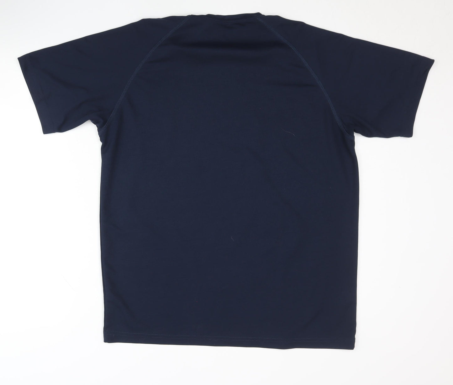 Hanes Men's Blue T-Shirt L Crew Neck Logo