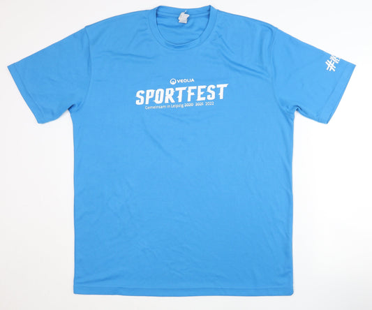 Just Cool Men's Blue 2XL T-Shirt - Gym & Running