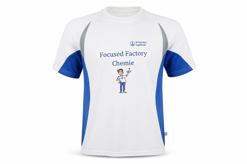 James & Nicholson Men's Blue & White Graphic T-Shirt