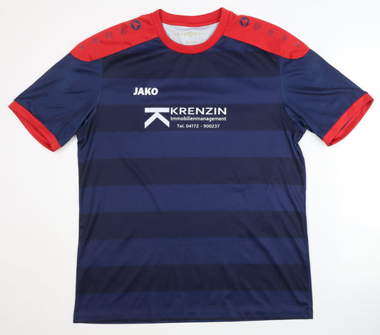 Jako Men's Blue Football Jersey L