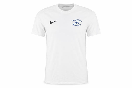 Front view of Nike Men's White Slim Fit Gym T-Shirt L
