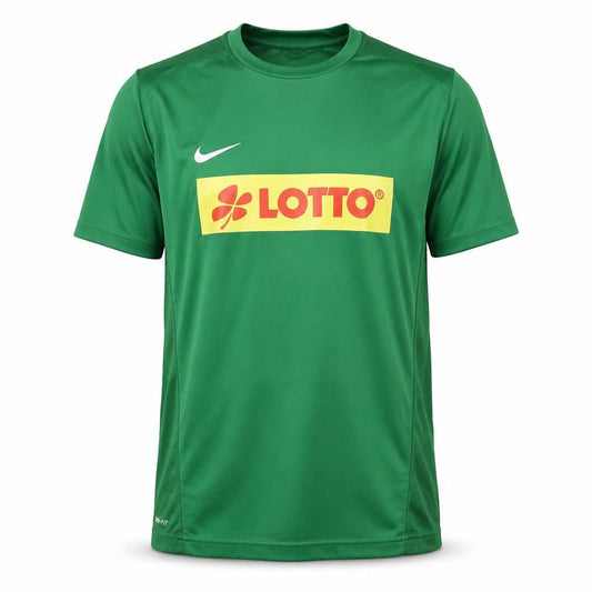 Front view of Nike Men's Green Athletic Jersey T-Shirt