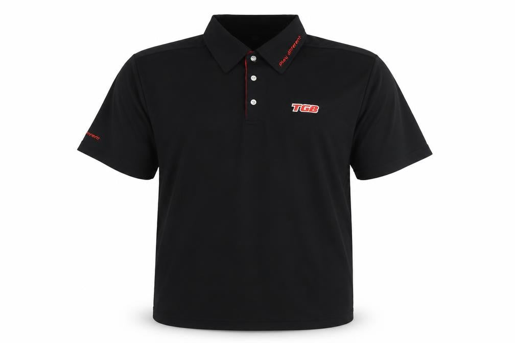 TGB Men's Black Polo Shirt 2XL Embroidered Logo