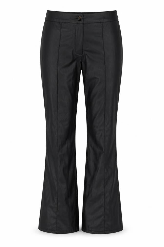 Boohoo Women's Black Flared Trousers, Size 12, Polyurethane