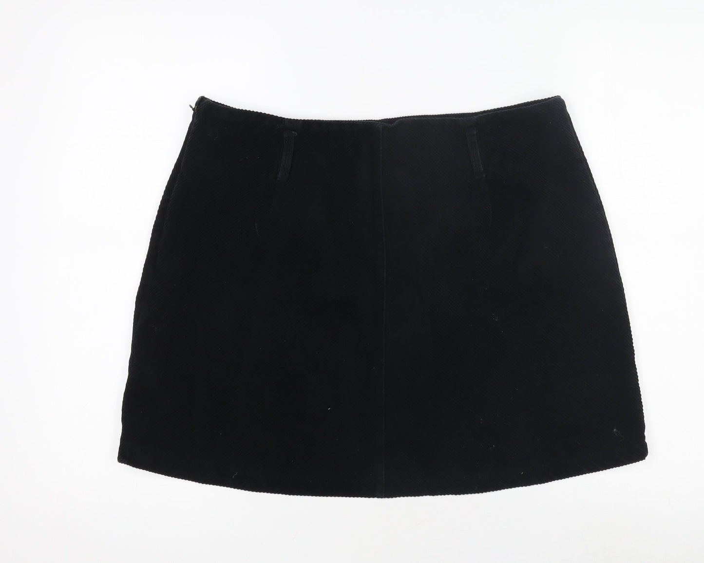 Denim Co Size 18 Short Black Corduroy Skirt