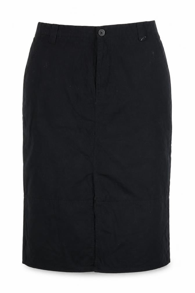 Beloved Woman Black Casual Skirt, L, Elastic Waist, Machine Washable