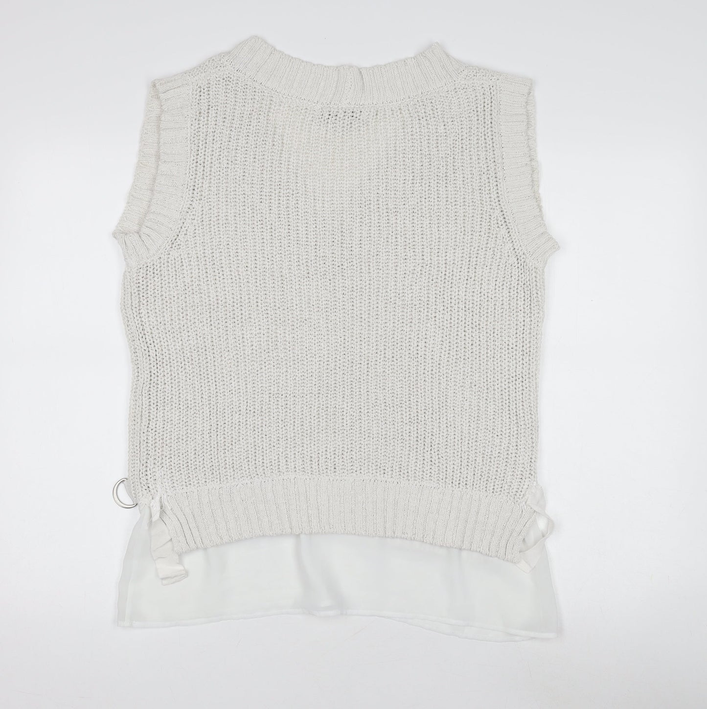 Next Women's Ivory V-Neck Knit Vest M
