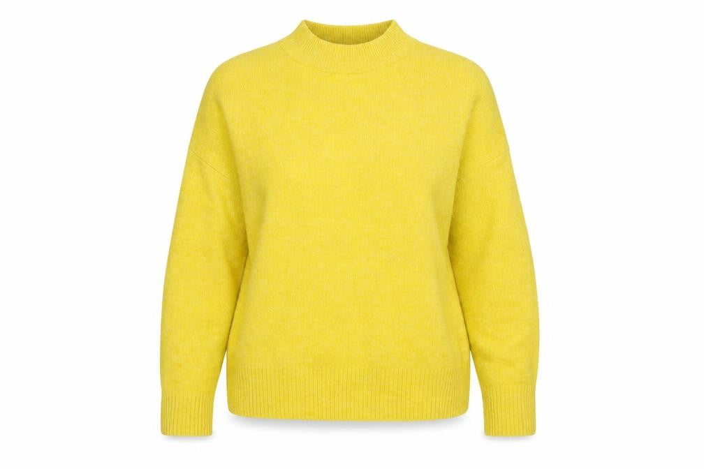 H&M Women's Yellow Mock Neck Pullover Sweater - Size S