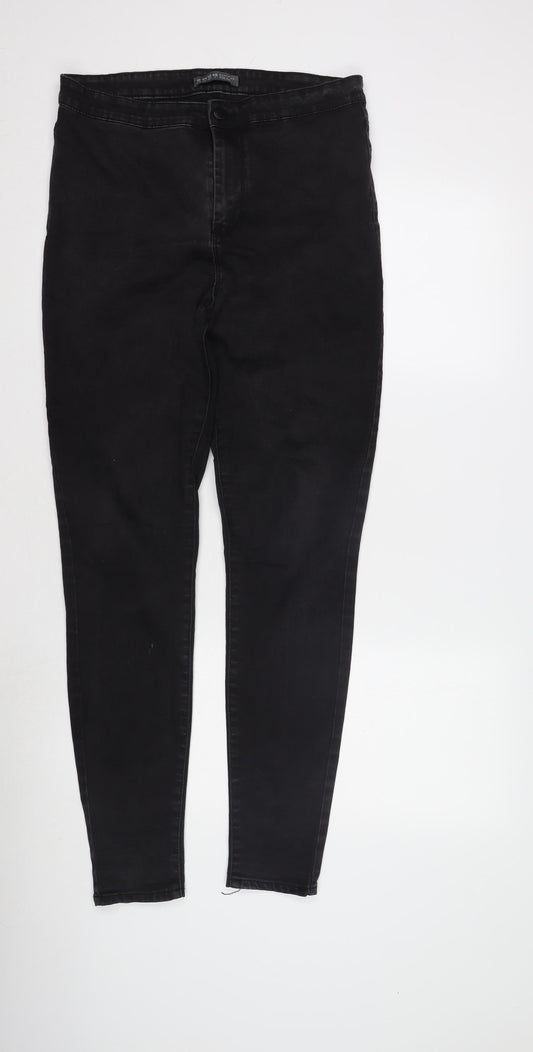 Denim Co. Women's Black Skinny Jeans, Medium, Stretch Denim