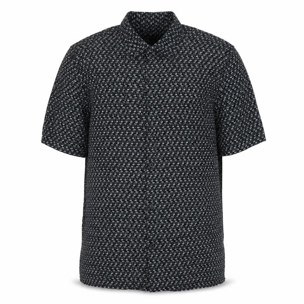 Springfield Men's Black XL Geometric Button-Up Shirt