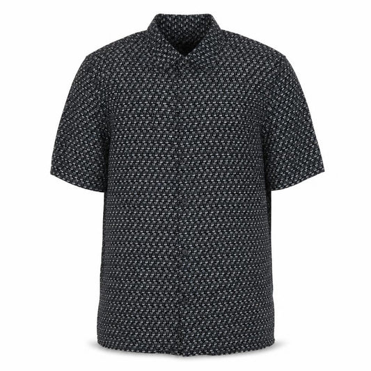 Springfield Men's Black XL Geometric Button-Up Shirt
