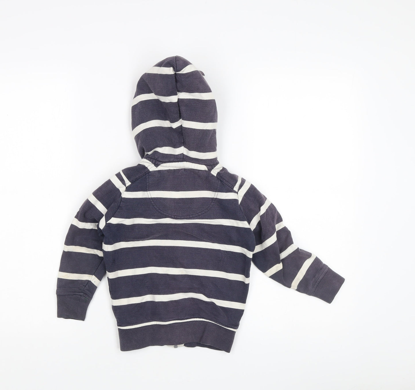 Lazy Jacks Boys Blue Striped Hoodie 3-4 Years Nautical Style