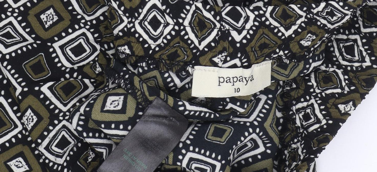 Papaya Women's Geometric Multicoloured Trousers