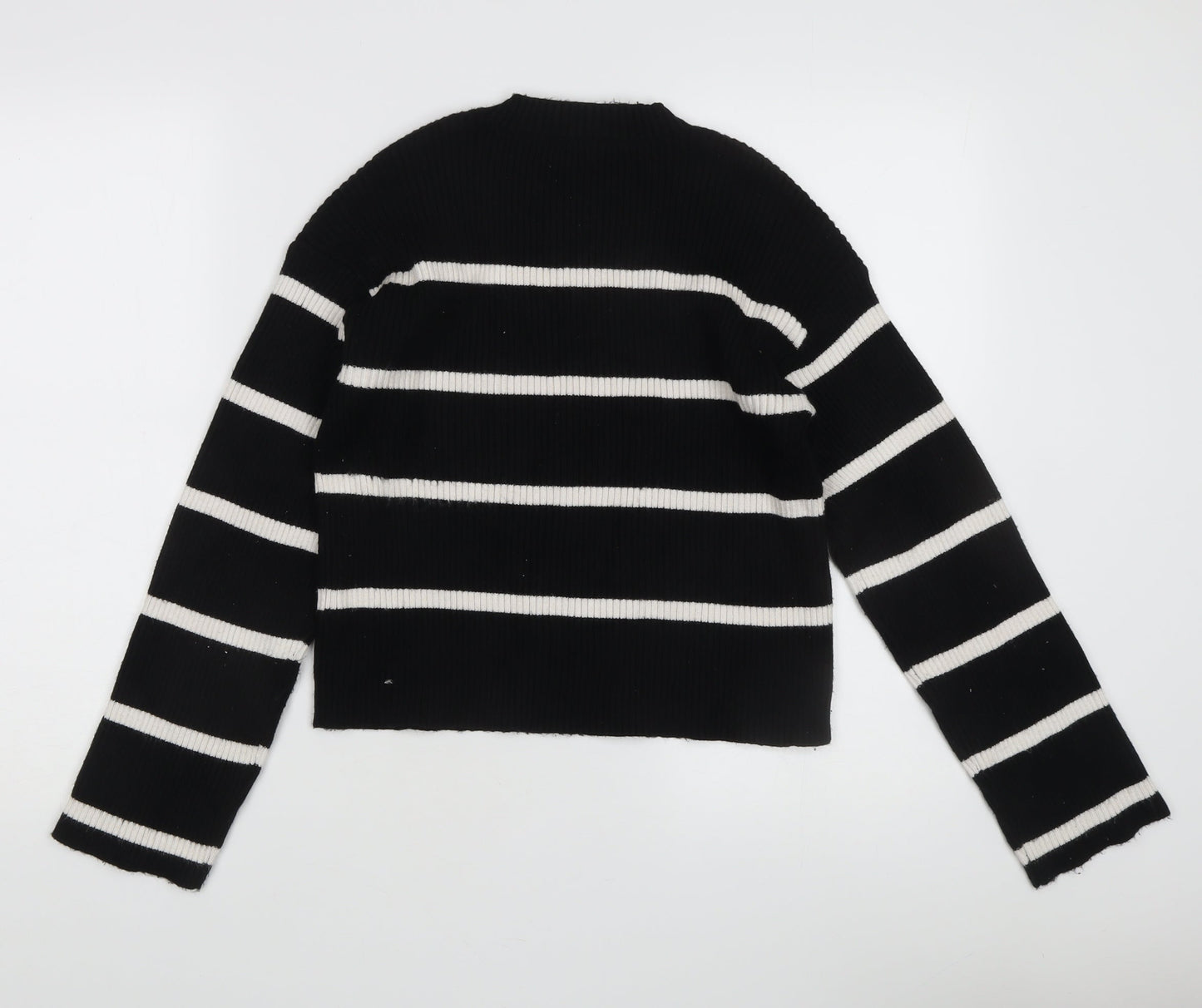 New Look Women's Black Striped Pullover Jumper, S