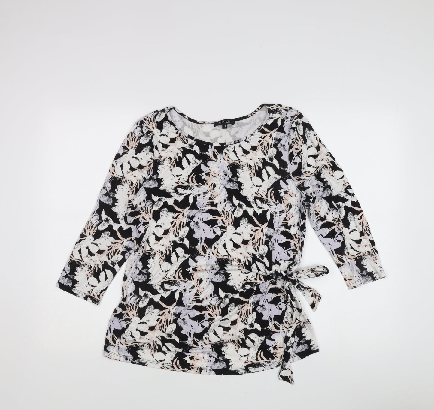 SOON Women's Multicoloured Floral Blouse Size 14