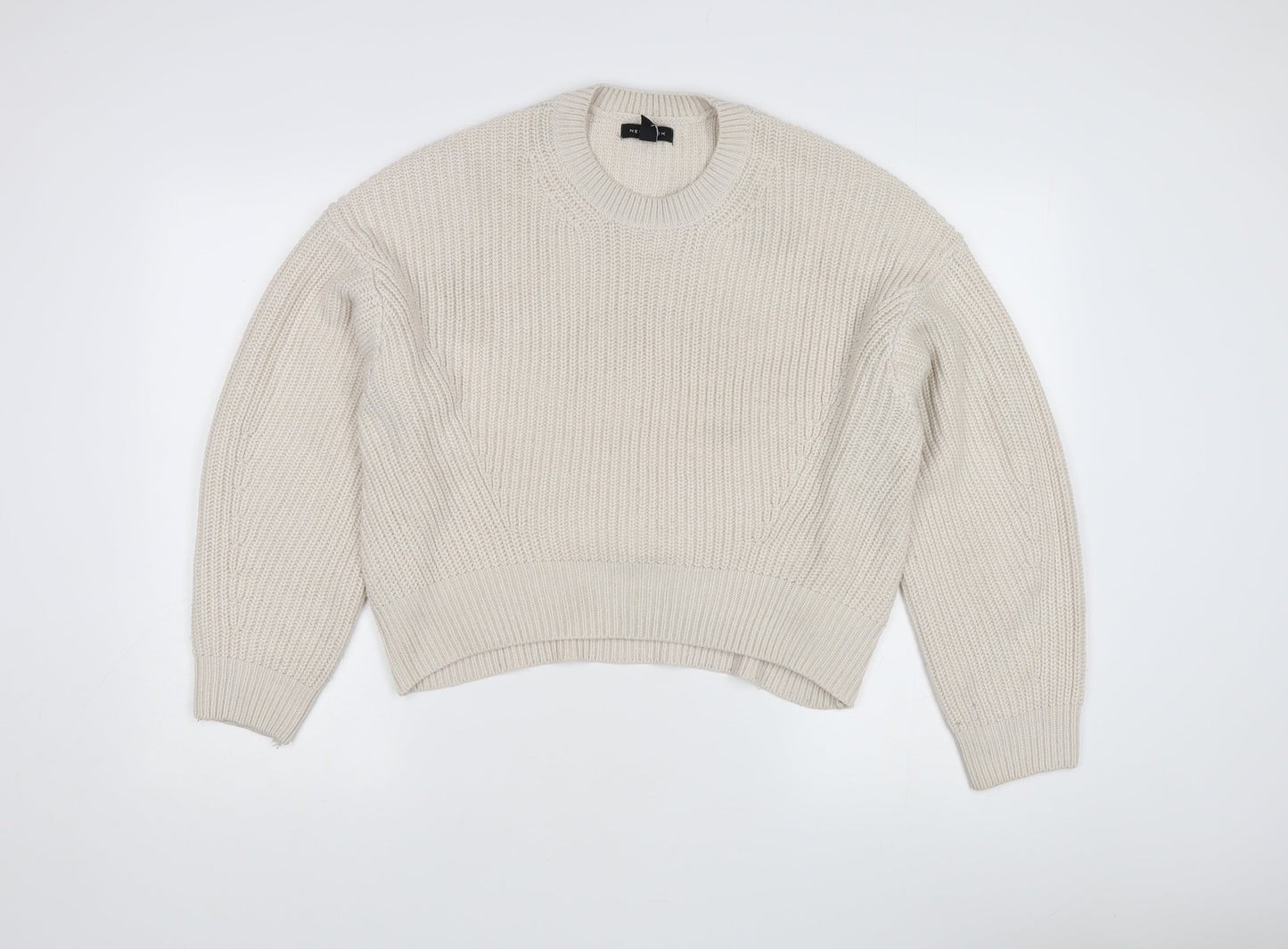 New Look Women's Beige Knit Pullover Jumper S