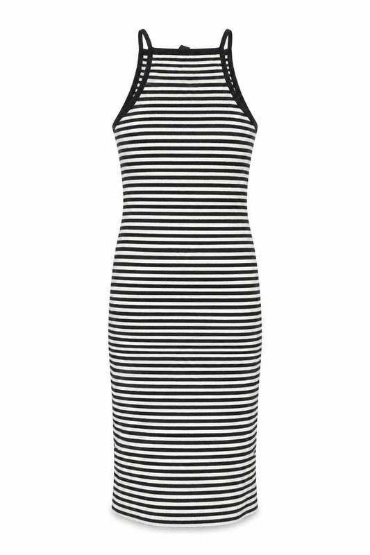 Atmosphere Women's Black Striped Midi Slip Dress - Size 12