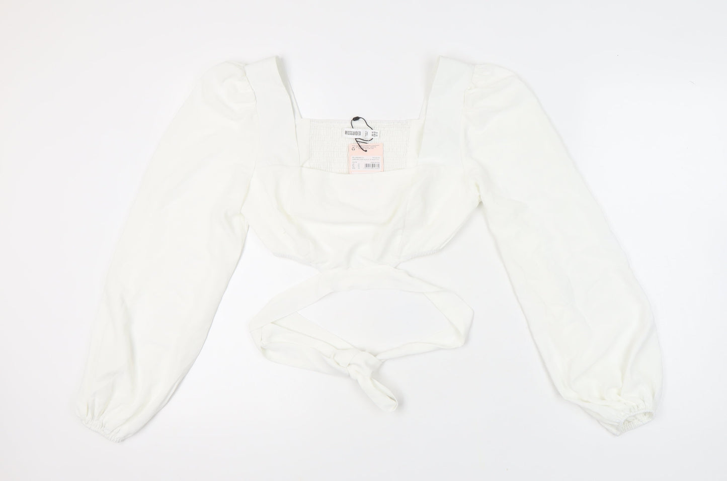 Missguided Women's White Wrap Blouse UK Size 14