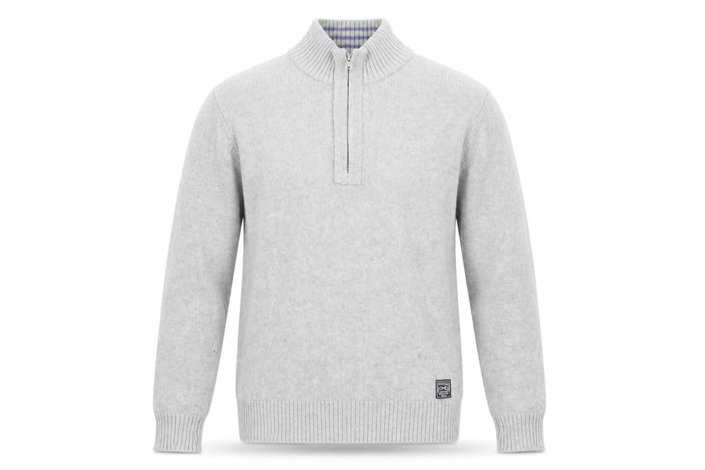 Kensington Dockside Men's Grey Full Zip Jumper, S