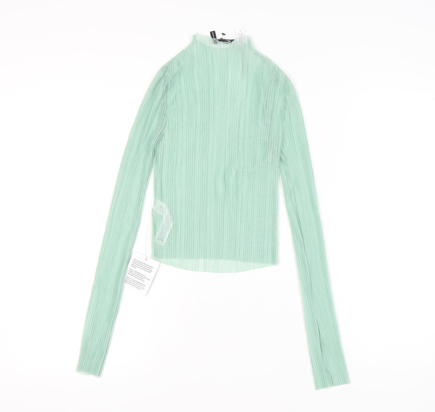 ASOS DESIGN Women Green Blouse Size 8 Long Sleeve Basic