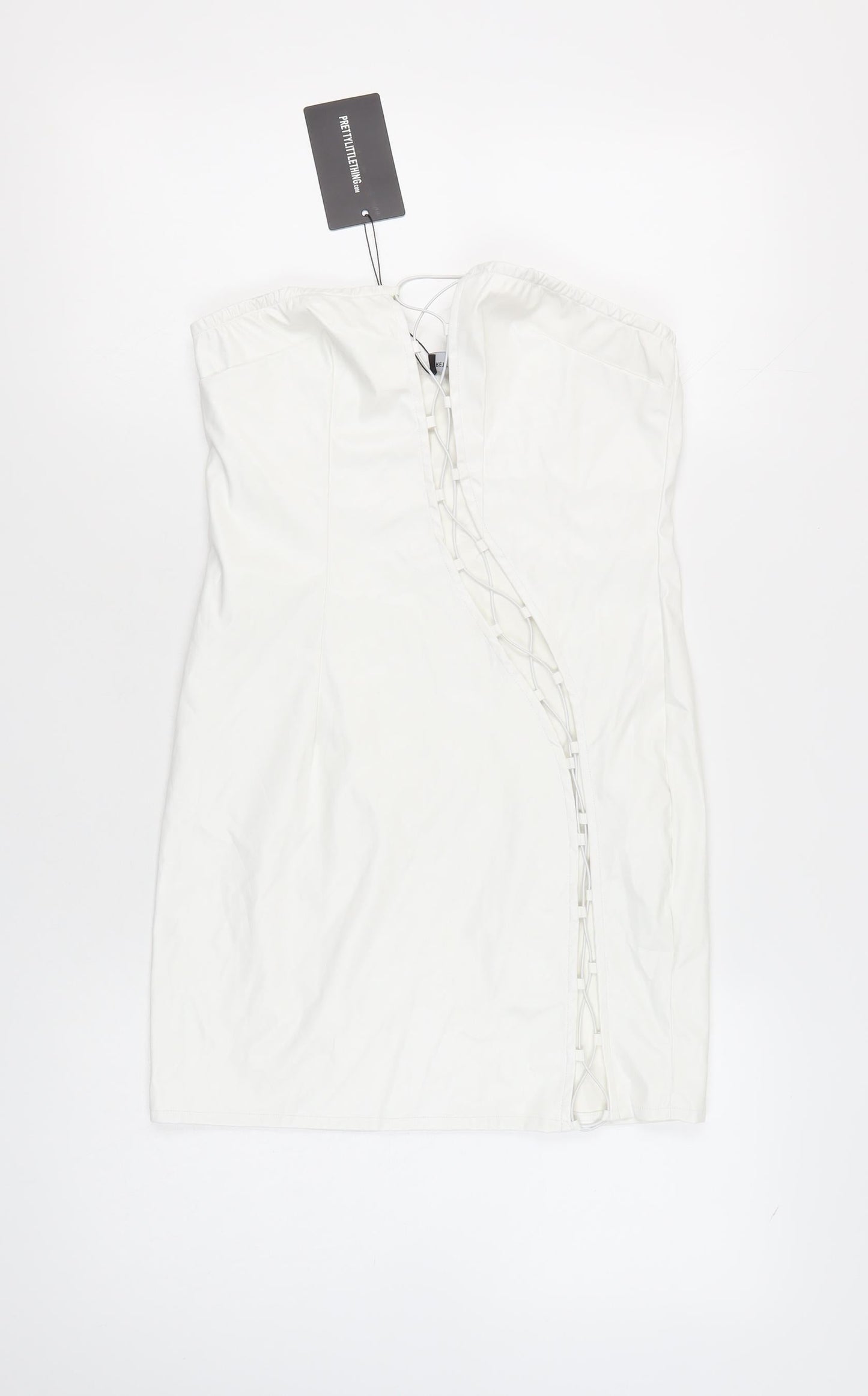 PrettyLittleThing White Mini Dress Size 10 Women