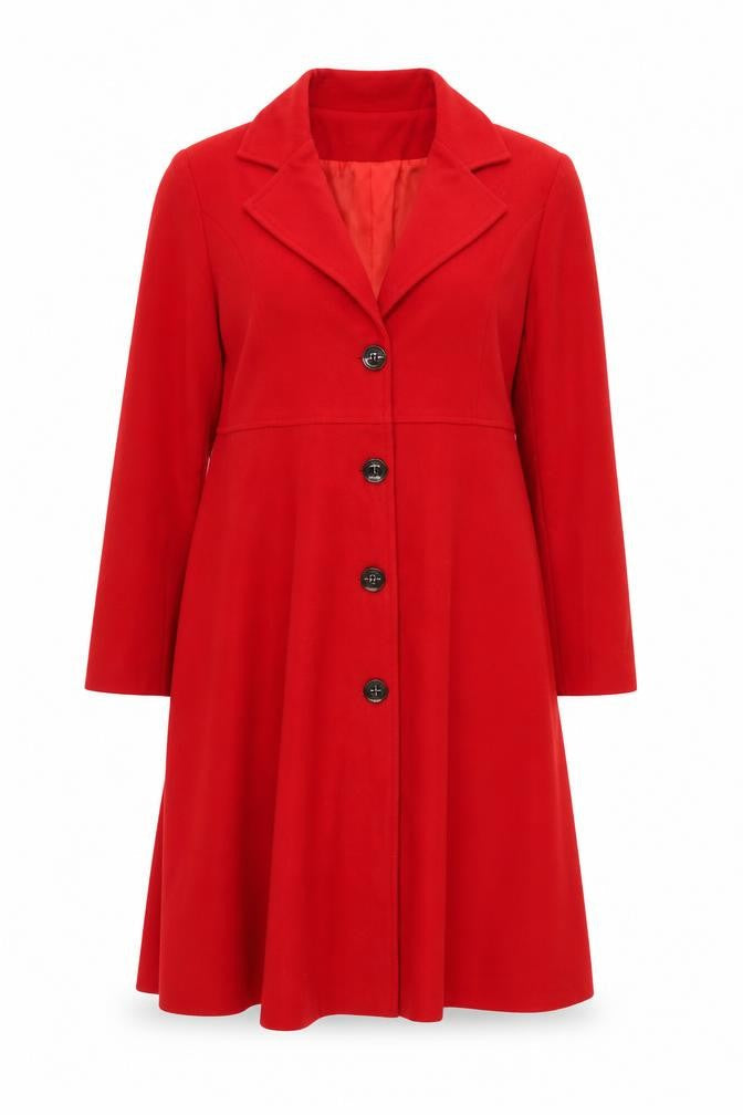 GWIND Women’s Red Overcoat 3XL - Classic Style