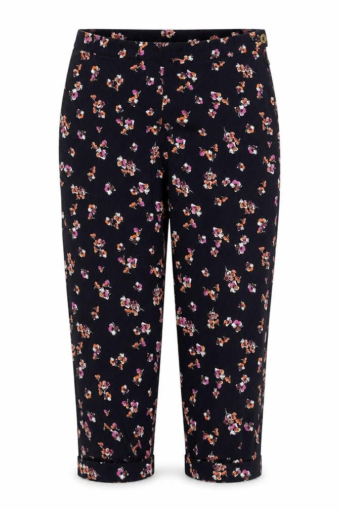 Marks & Spencer Women's Black Floral Capri Trousers