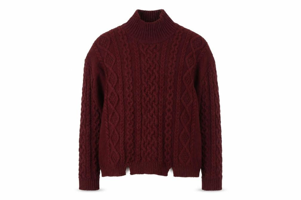 Marks & Spencer Women's Red Cable-Knit Pullover L