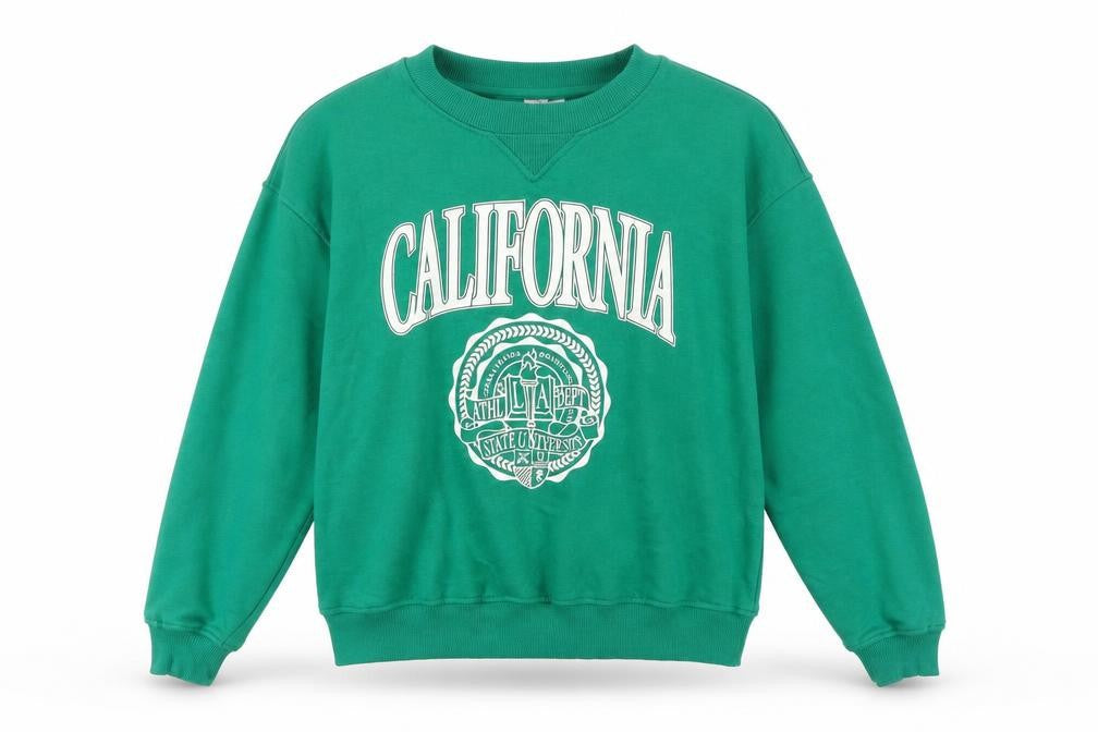 H&M Women's Green Pullover Sweatshirt Size 12