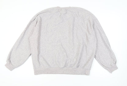 Bershka Women's Grey Pullover Sweatshirt Size 12