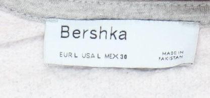 Bershka Women's Grey Pullover Sweatshirt Size 12