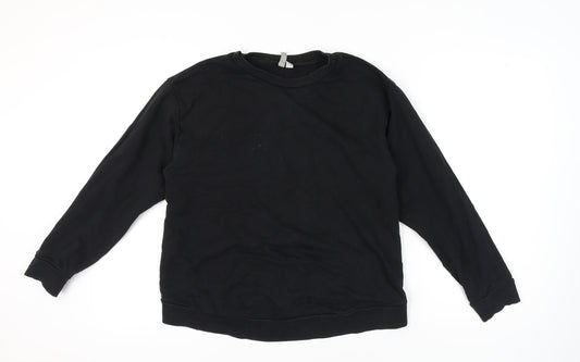 ASOS Women's Black Cotton Pullover Sweatshirt Size 12