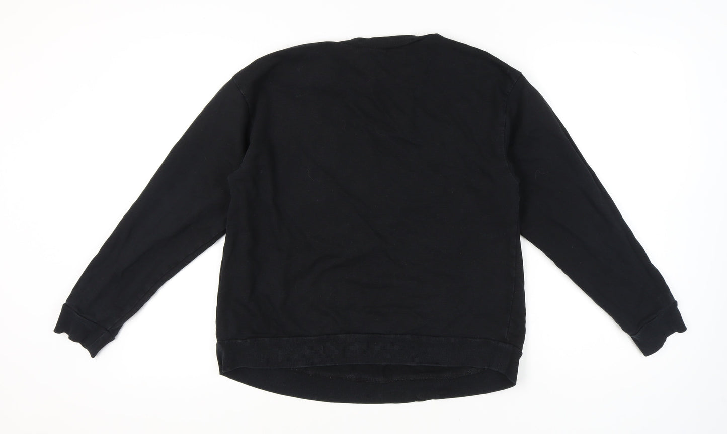 ASOS Women's Black Cotton Pullover Sweatshirt Size 12