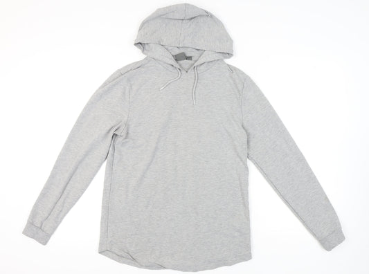 ASOS Men's Grey Pullover Hoodie, Size L, Regular Fit
