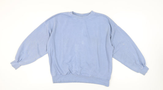 H&M Women's Blue Pullover Sweatshirt S