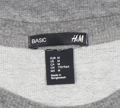 H&M Women's Grey Sweatshirt Size 12 Pullover Crew Neck