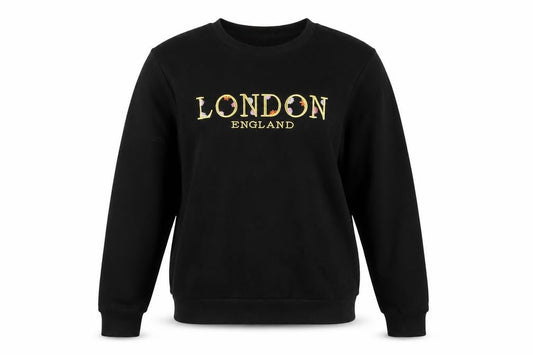 ASOS Women's Black Sweatshirt, UK 8, Lined, Logo, Casual