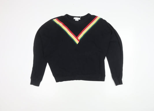 Women's Black Cotton Pullover Jumper M