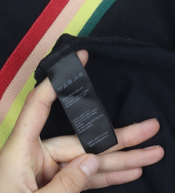 Women's Black Cotton Pullover Jumper M