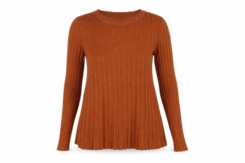 Next Women's Brown Knit Top Size 10 Long Sleeve