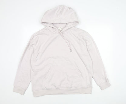 H&M Womens White Pullover Hoodie Size 12