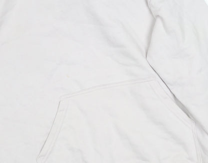 H&M Womens White Pullover Hoodie Size 12