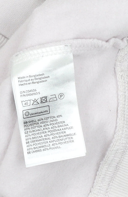 H&M Womens White Pullover Hoodie Size 12