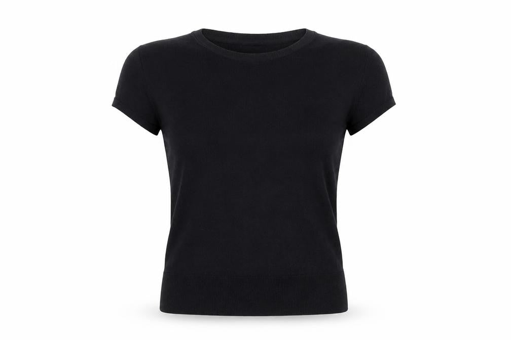 Lands' End Women's Black XL Crew Neck Top