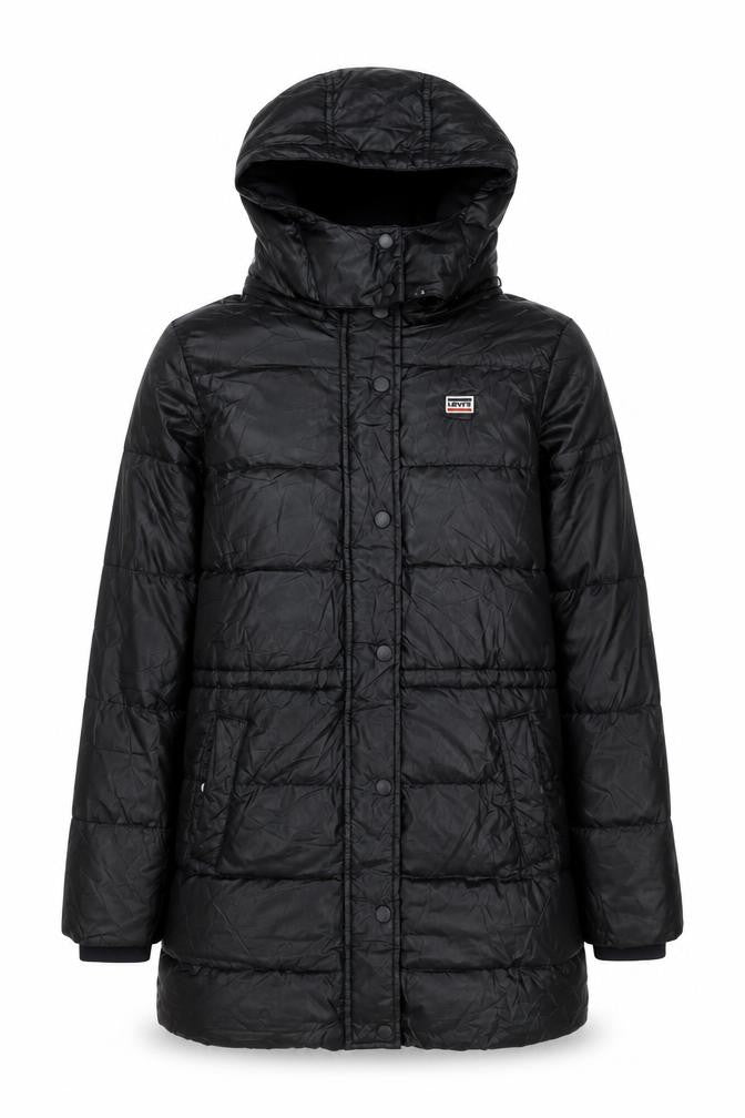 Levi's Women's Black XS Puffer Jacket with Hood