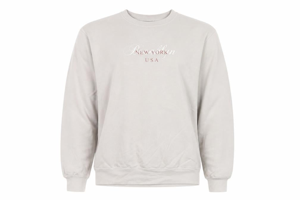 PRETTYLITTLETHING Beige Women's XS Pullover Sweatshirt