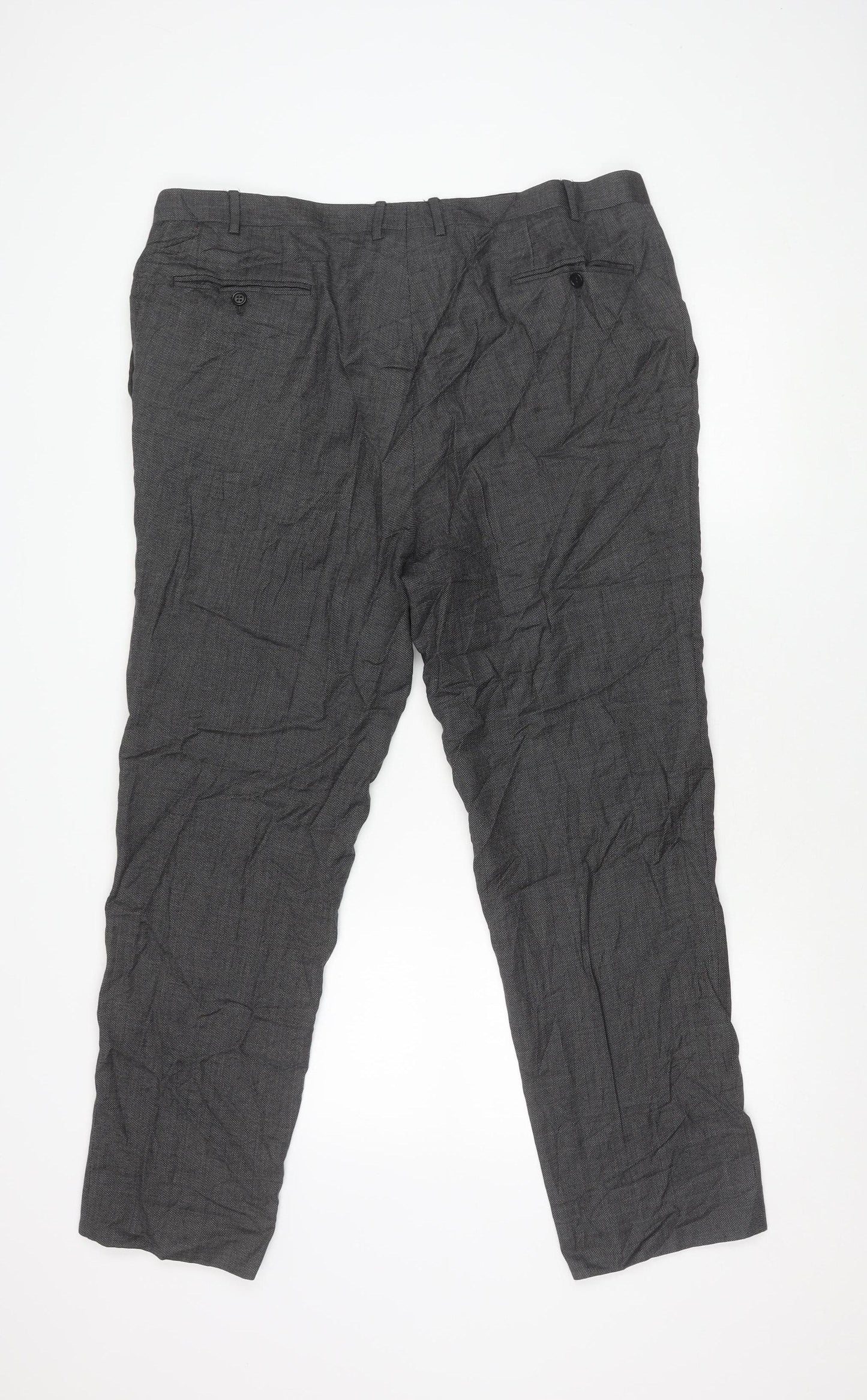 Canali Grey Wool Men's Trousers Size 60