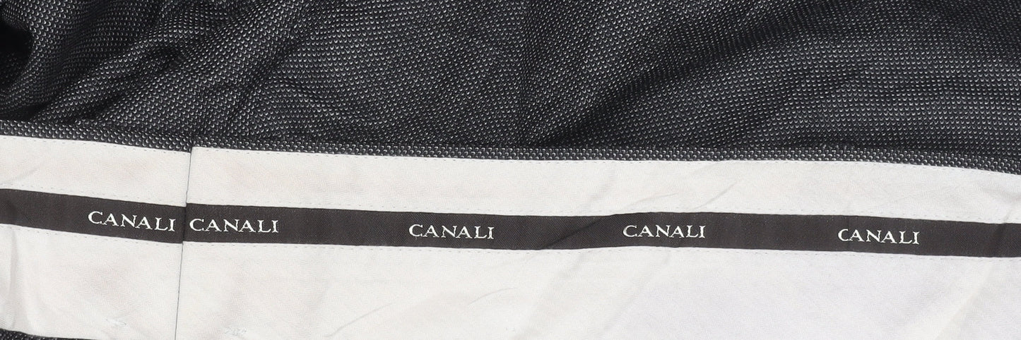 Canali Grey Wool Men's Trousers Size 60