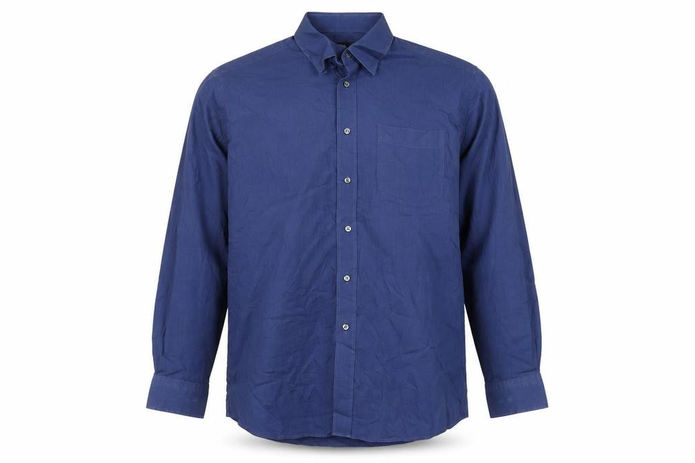 Marks & Spencer Blue Men's Long Sleeve Shirt 16.5