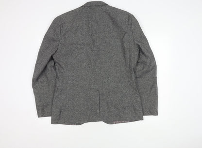 Next Men's Grey Blazer, Size 42, Regular Length